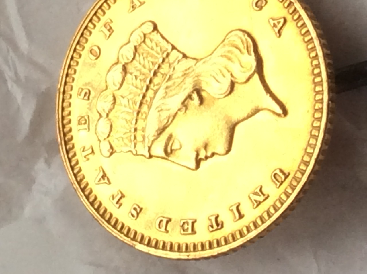 1874-One-Gold-Dollar-Coin-Stickpin/Tiepin